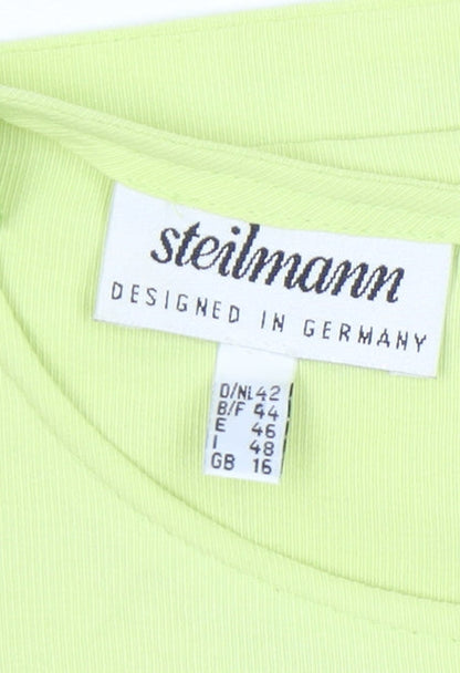 Womens UK Size 16 Steilmann Green Basic Tank