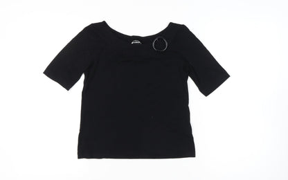 Womens UK Size 10 Gerry Weber Black Basic T-Shirt