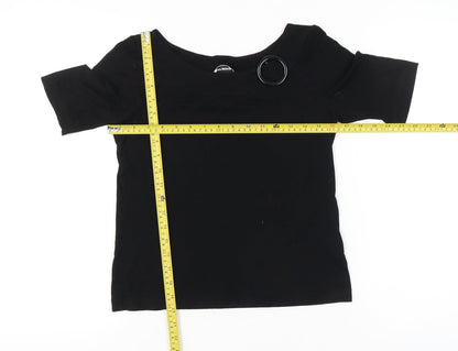 Womens UK Size 10 Gerry Weber Black Basic T-Shirt