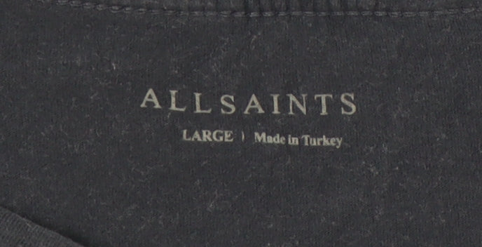 Mens UK Size L AllSaints Black  T-Shirt