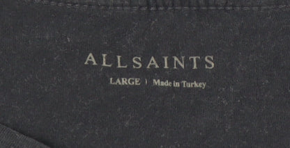 Mens UK Size L AllSaints Black  T-Shirt
