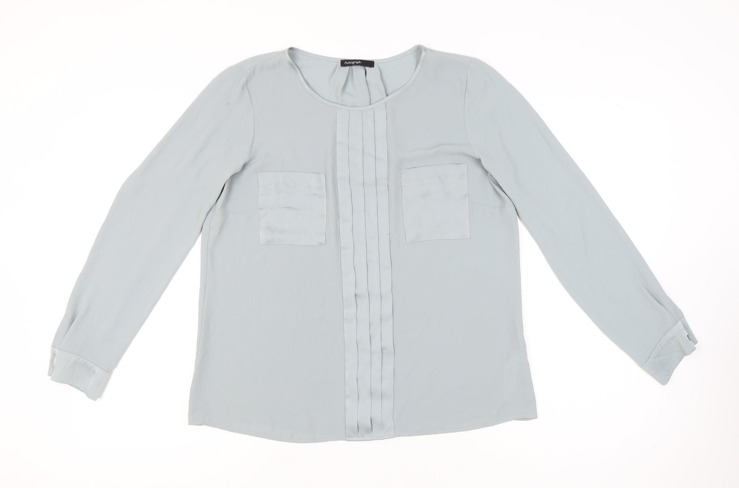 Womens UK Size 12 Marks and Spencer Silver Basic Blouse