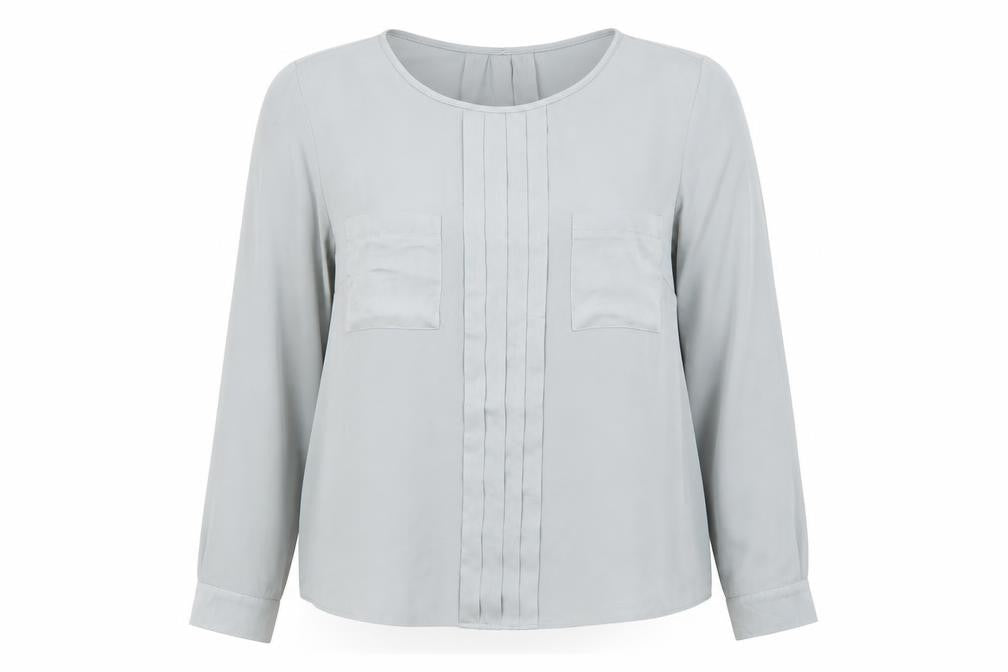Womens UK Size 12 Marks and Spencer Silver Basic Blouse