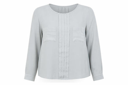 Womens UK Size 12 Marks and Spencer Silver Basic Blouse