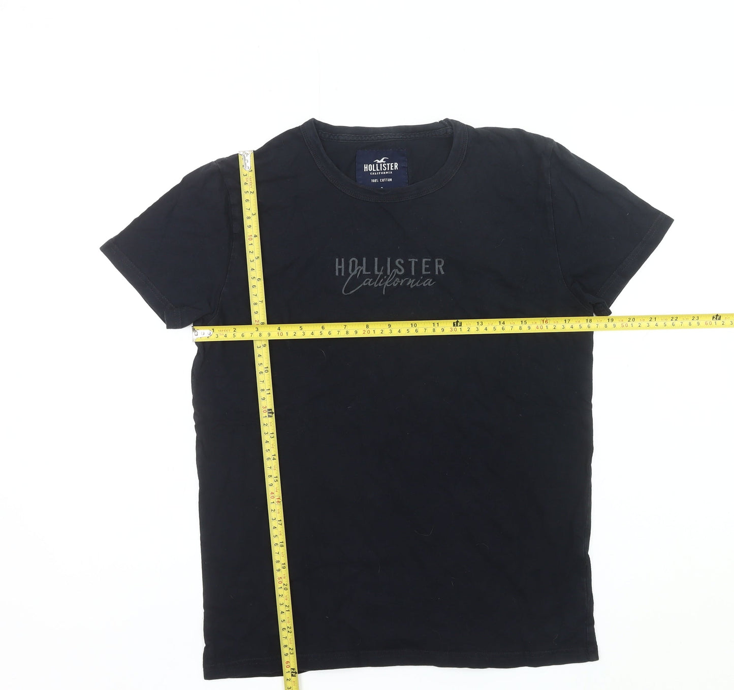 Mens UK Size S Hollister Black  T-Shirt