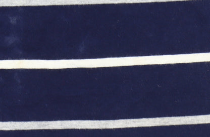 Nanny State Mens Blue Striped Polo Shirt Size L Cotton Short Sleeve