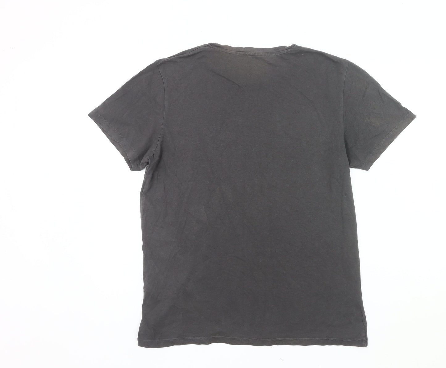 Jack & Jones Men’s Black Graphic Print Crew Neck T-Shirt Size L