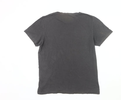 Jack & Jones Men’s Black Graphic Print Crew Neck T-Shirt Size L