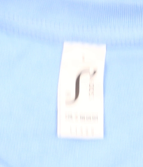 Sol's Warwick Snow Blue Men's Ski Graphic Cotton T-Shirt Size S