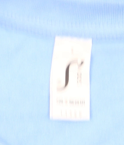 Sol's Warwick Snow Blue Men's Ski Graphic Cotton T-Shirt Size S