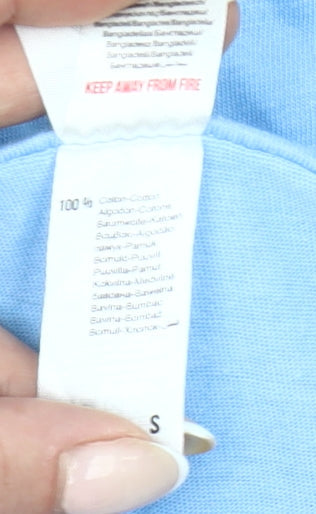 Sol's Warwick Snow Blue Men's Ski Graphic Cotton T-Shirt Size S