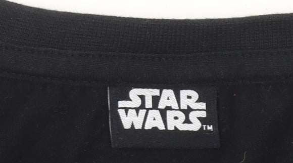 Peacocks Men's Black Star Wars Death Star Graphic T-Shirt Size M