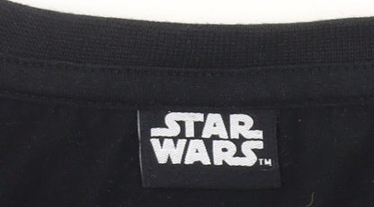 Peacocks Men's Black Star Wars Death Star Graphic T-Shirt Size M