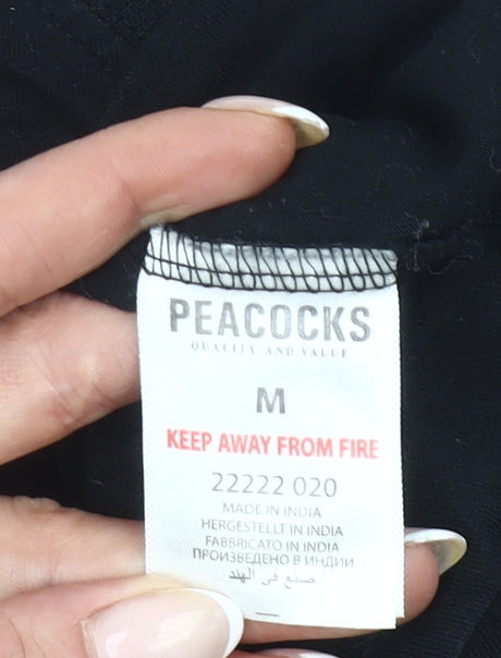 Peacocks Men's Black Star Wars Death Star Graphic T-Shirt Size M