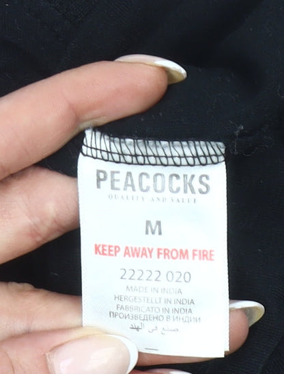 Peacocks Men's Black Star Wars Death Star Graphic T-Shirt Size M