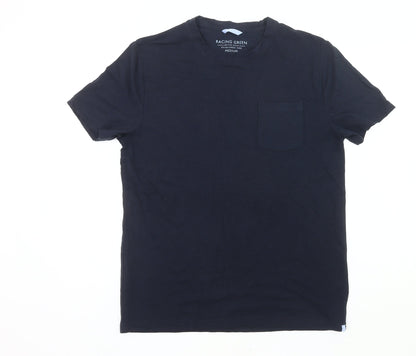 Racing Green Men's Black Medium Short Sleeve Cotton T-Shirt