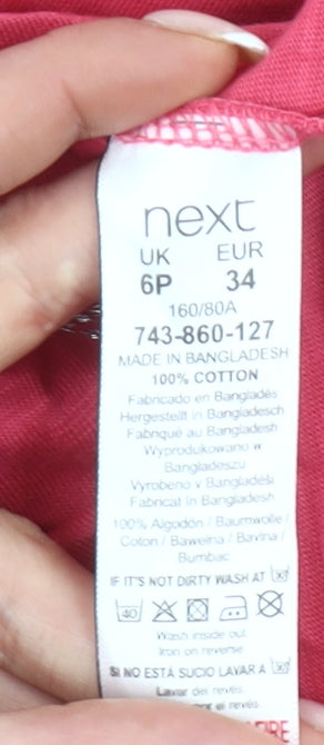 Womens UK Size 6 Plus NEXT Pink Basic T-Shirt