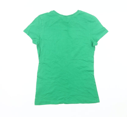 Womens UK Size 10 adidas Green Basic T-Shirt