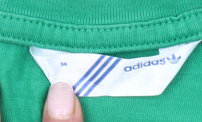 Womens UK Size 10 adidas Green Basic T-Shirt