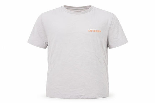 Métissier Paris Boys Grey L Logo Print Cotton Crew Neck T-Shirt