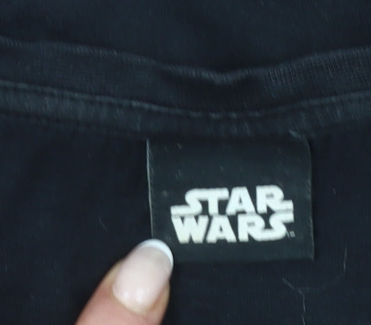 Star Wars Men's Black Millennium Falcon Graphic T-Shirt Size L