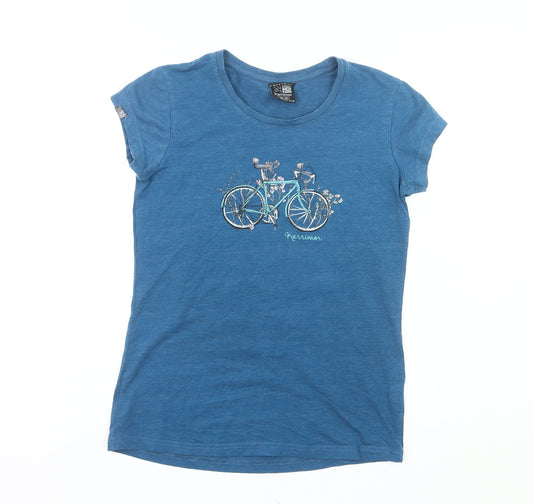 Karrimor Womens Blue T-Shirt Size 10 Short Sleeve Cotton Blend