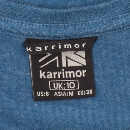 Karrimor Womens Blue T-Shirt Size 10 Short Sleeve Cotton Blend