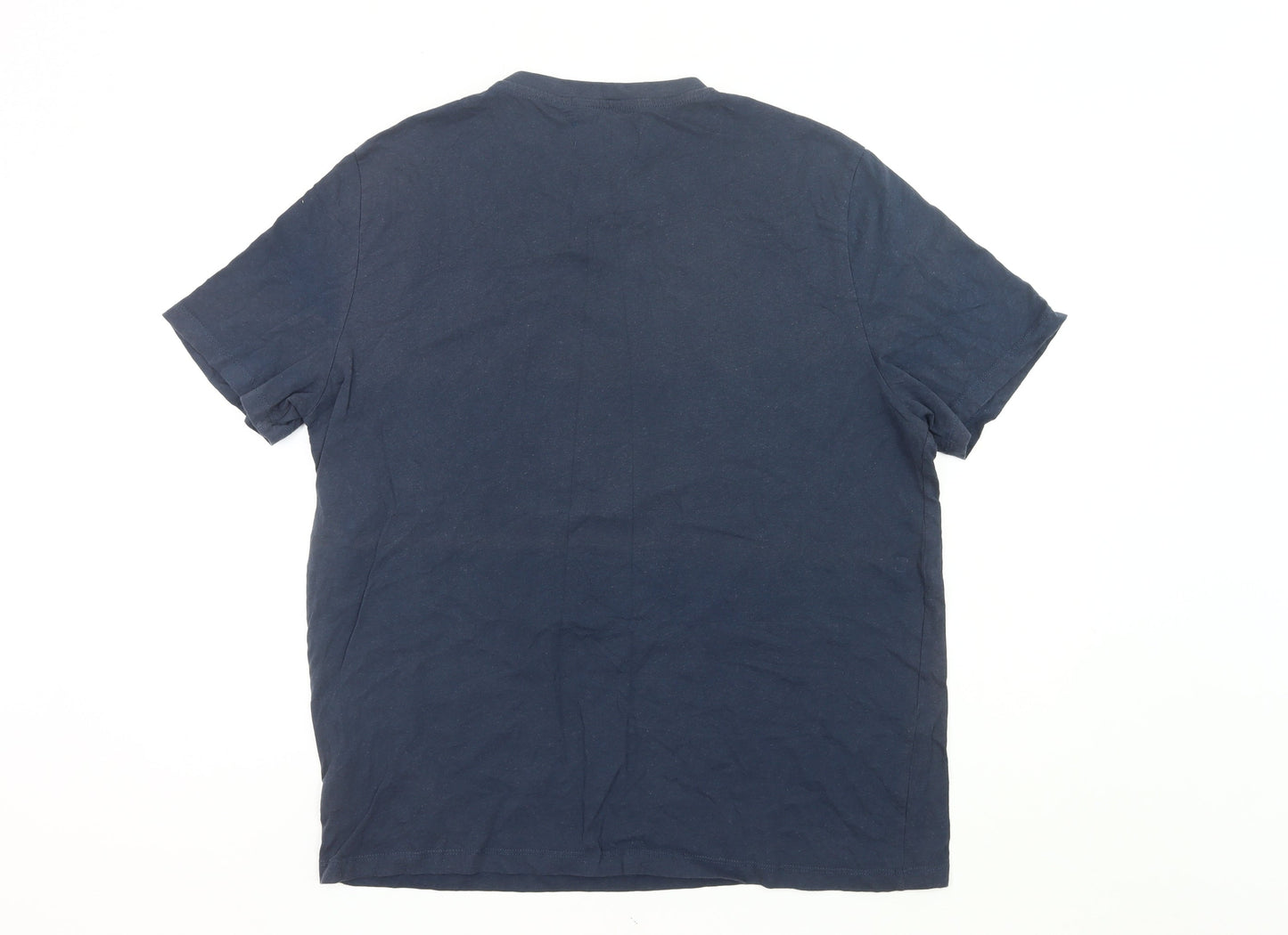 Primark Men’s Blue Large Regular Fit Japanese Graphic T-Shirt