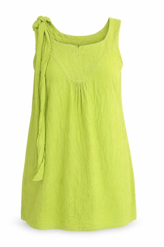 Front view of Principles Women’s Green Shift Dress, size UK 12, Knee Length Sleeveless