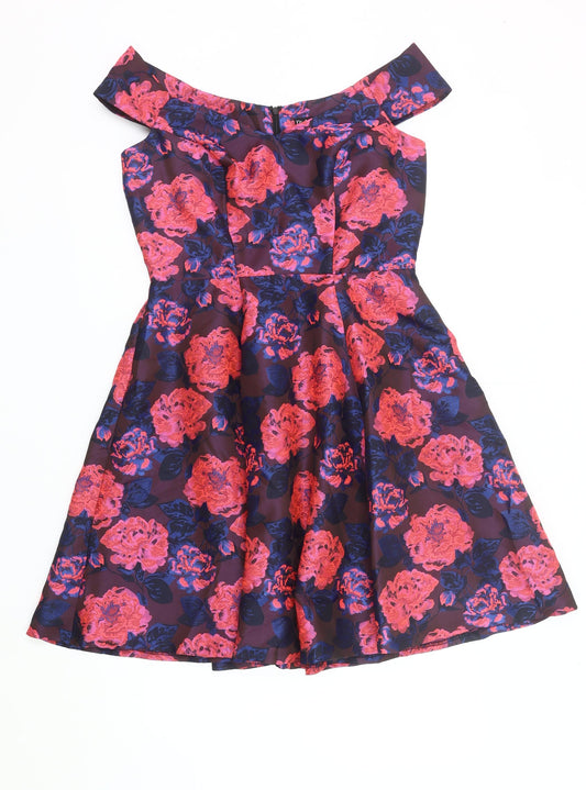 Myleene Klass Women’s Multicoloured Floral Fit & Flare Dress UK 10