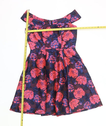 Myleene Klass Women’s Multicoloured Floral Fit & Flare Dress UK 10