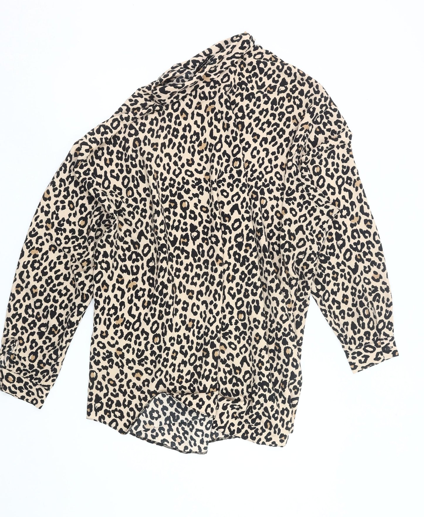 Evans Women’s Leopard Print Button-Up Tunic Shirt Size 26