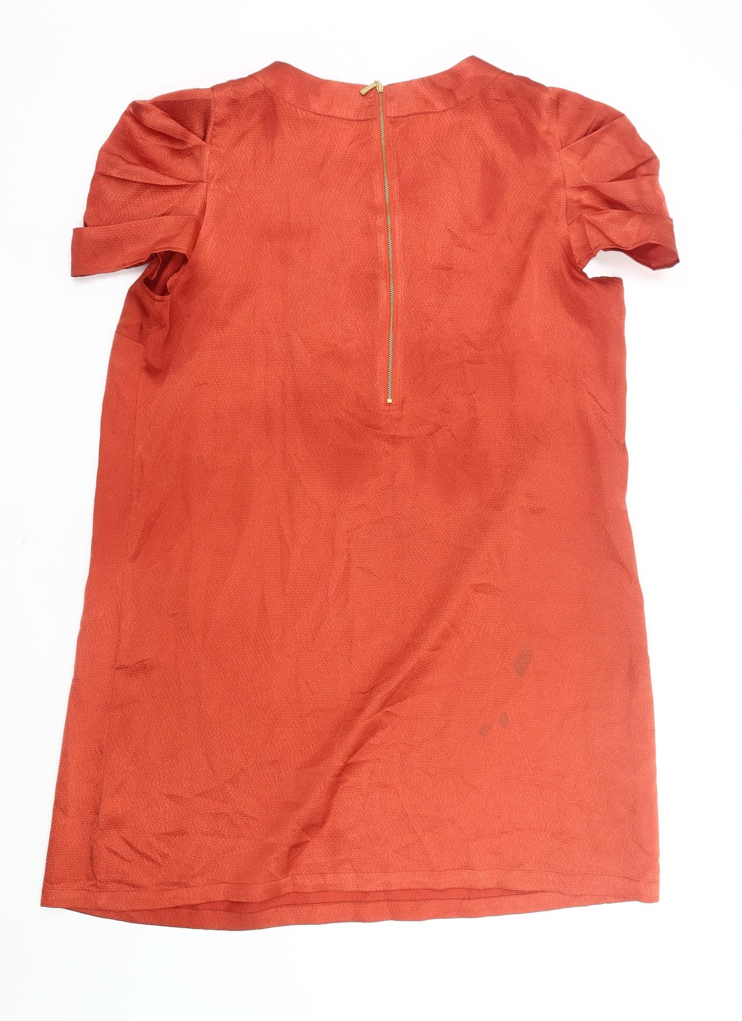 South Women’s Red Shift Dress Size 20 Short Sleeve Zip Back