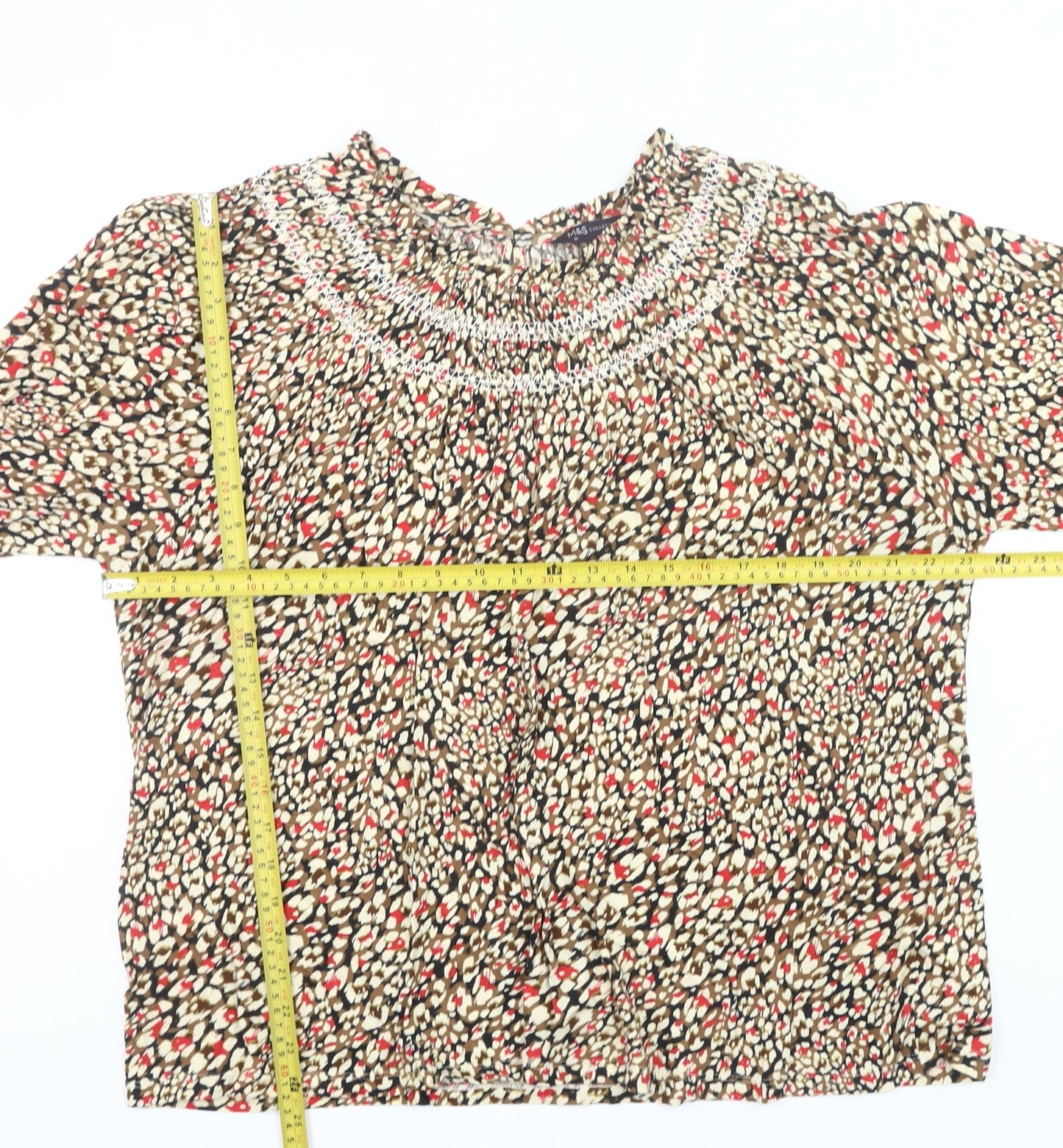 Womens UK Size 18 Marks and Spencer Multicoloured Tunic Blouse