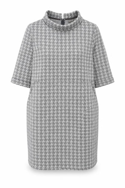 First Avenue Women’s Grey Houndstooth Shift Dress Size 16