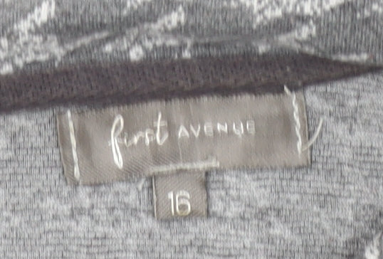 First Avenue Women’s Grey Houndstooth Shift Dress Size 16