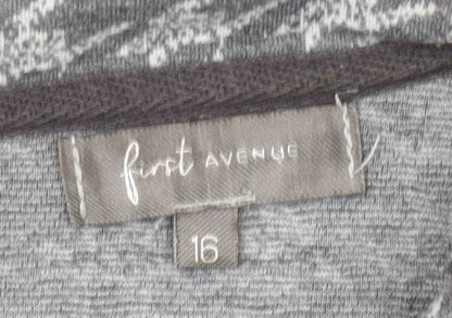 First Avenue Women’s Grey Houndstooth Shift Dress Size 16
