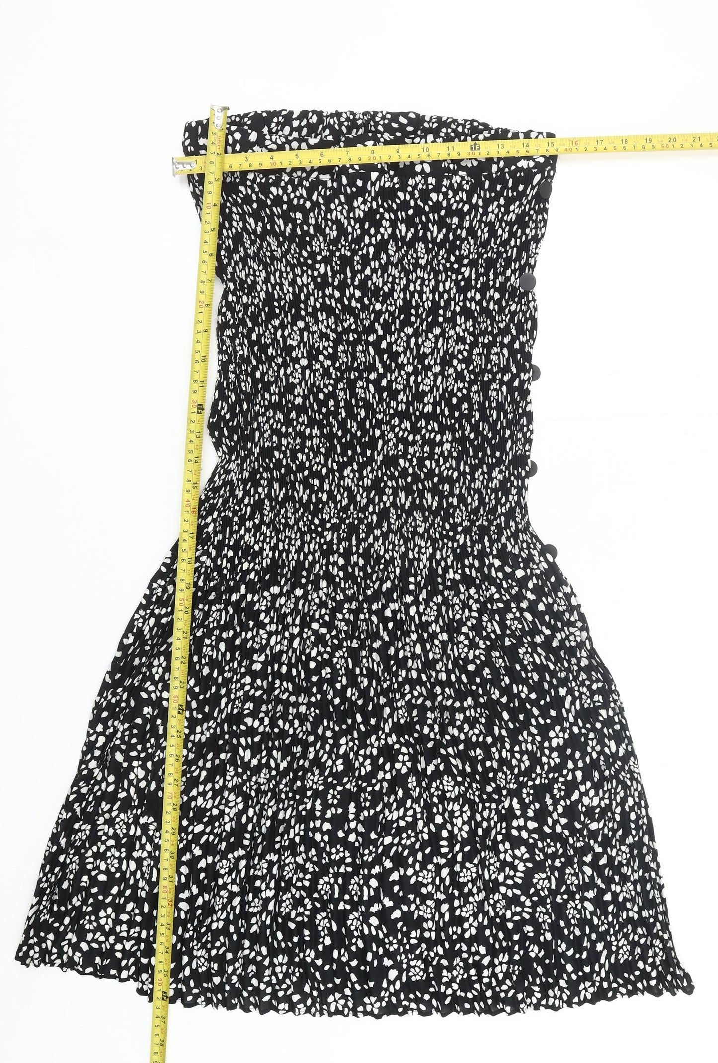 Womens UK Size 14 Topshop Pleated Chiffon Skirt