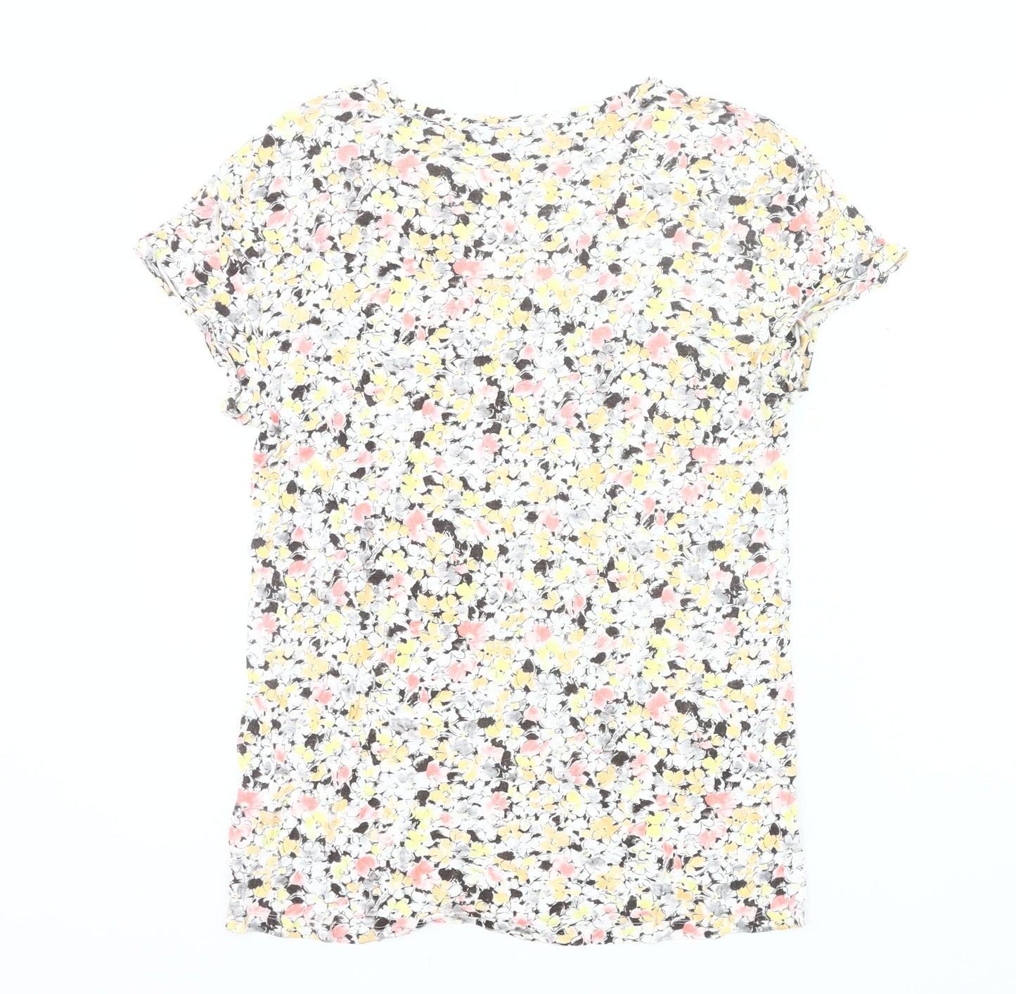 Womens UK Size 12 Warehouse Multicoloured Basic T-Shirt