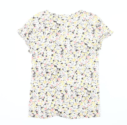 Womens UK Size 12 Warehouse Multicoloured Basic T-Shirt