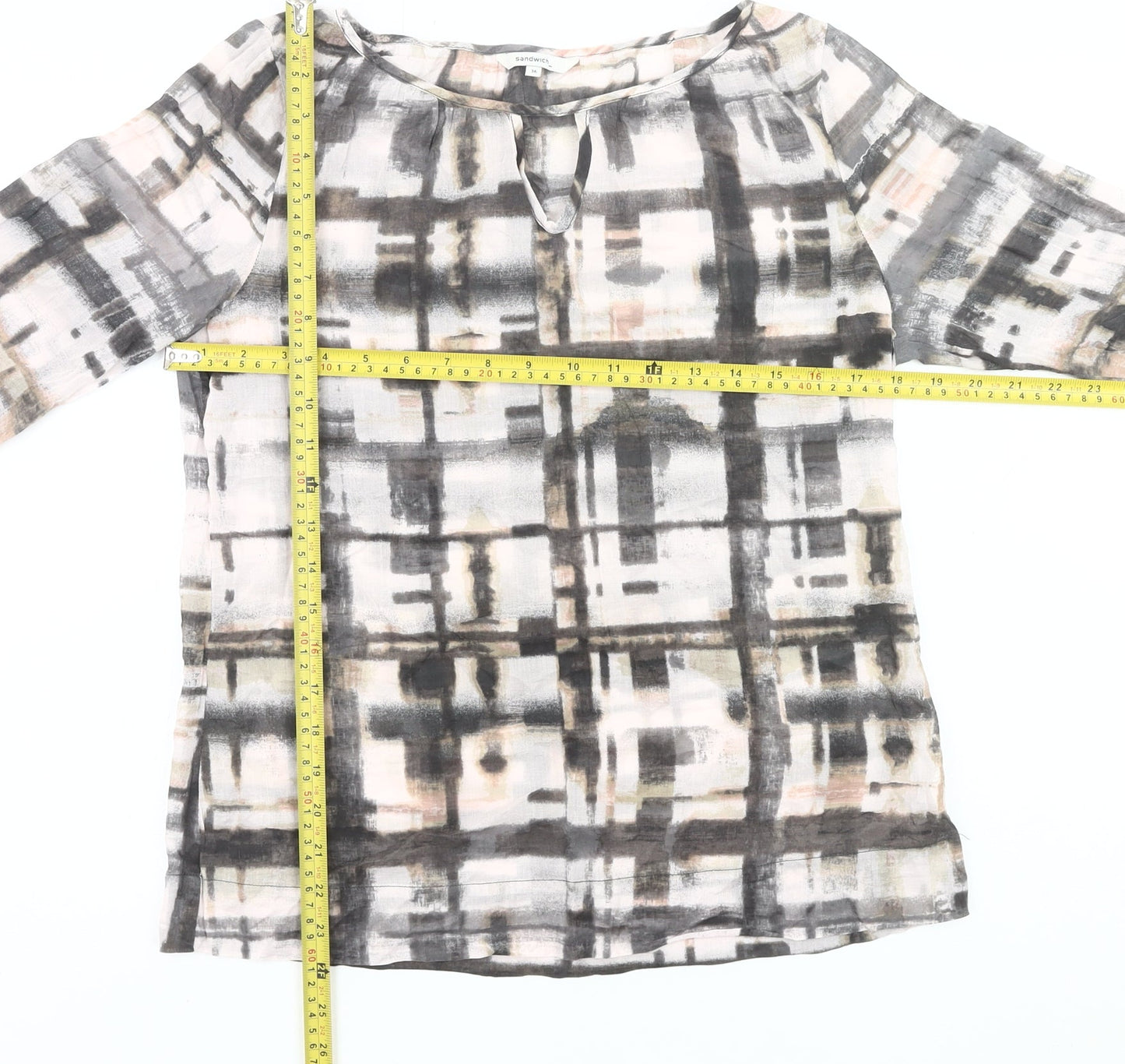 Womens UK Size M Sandwich Multicoloured Tunic Blouse