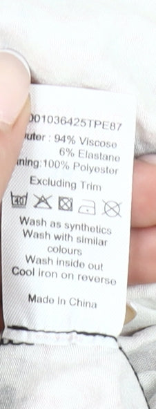 David Emanuel Womens Pink Floral A-Line Viscose Knee Length Dress Size 18