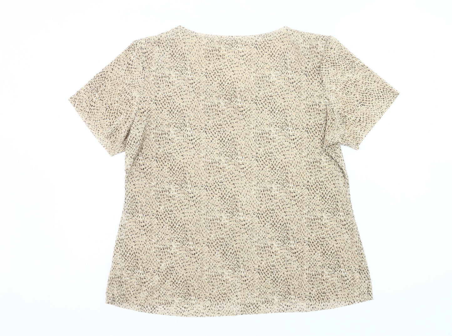 Womens UK Size 18 Marks and Spencer Beige Basic T-Shirt