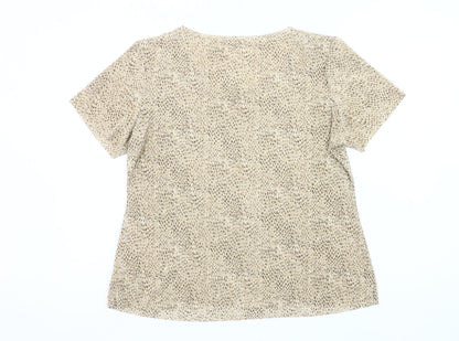 Womens UK Size 18 Marks and Spencer Beige Basic T-Shirt