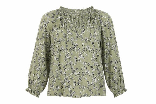 Womens UK Size 6 Part Two Green Tunic Blouse