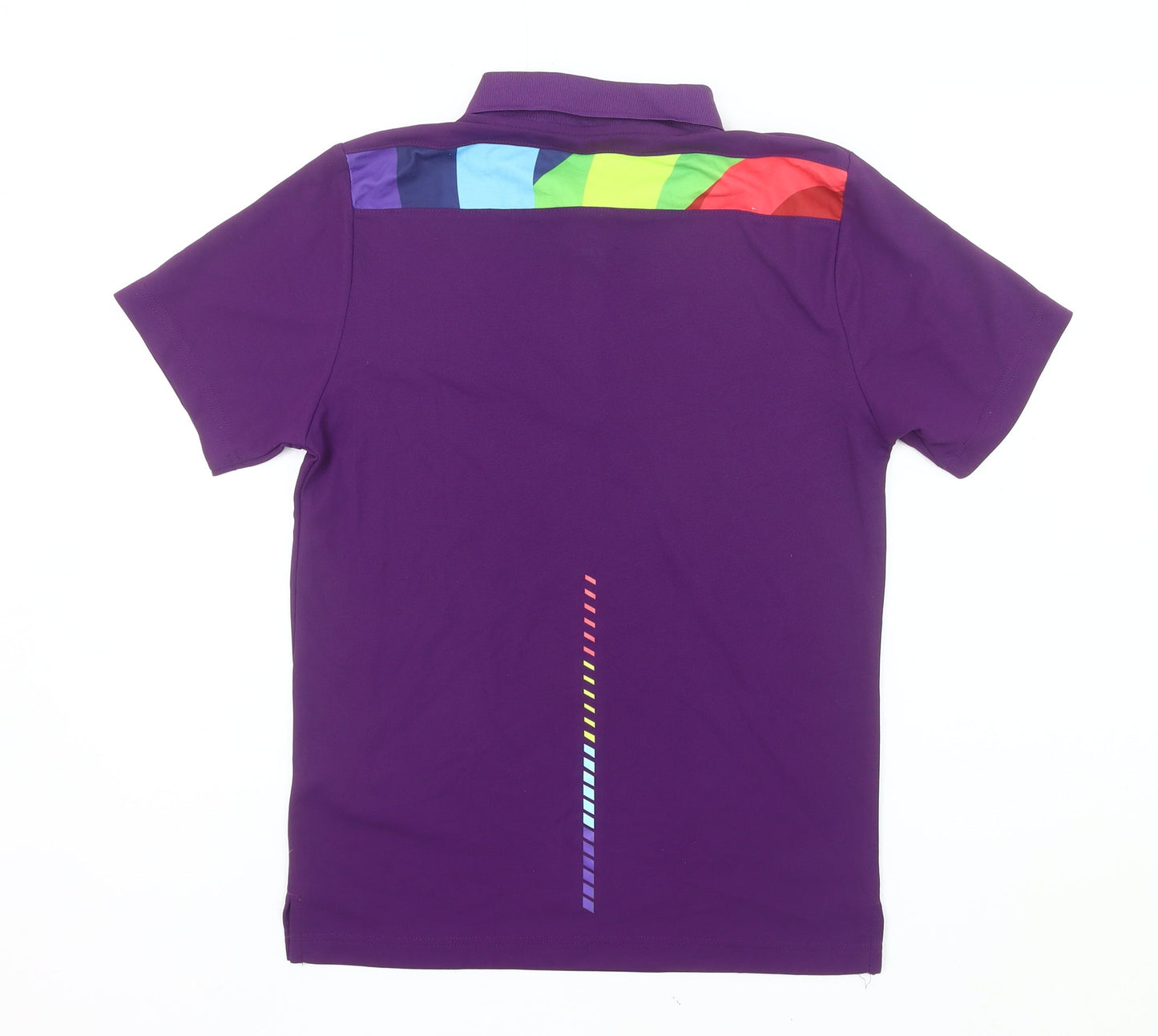 Asics Men’s Purple Polo Shirt Medium Sports Logo Oregon 22