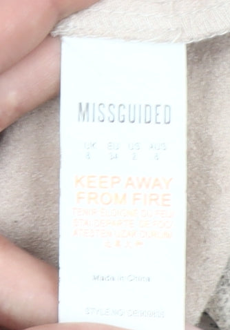 Missguided Women’s Beige Animal Print Slip Dress Size 8