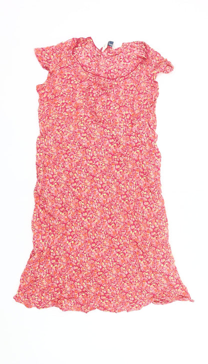 Dorothy Perkins Women’s Pink Floral Shift Dress Size 16 Knee Length