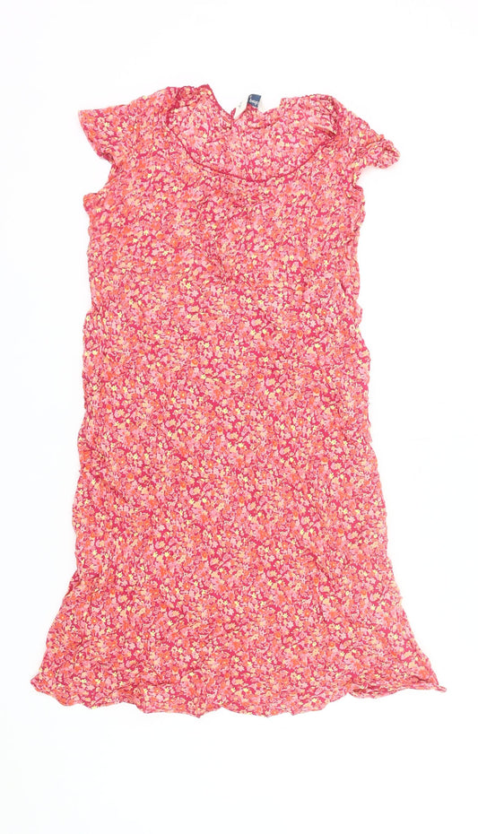 Dorothy Perkins Women’s Pink Floral Shift Dress Size 16 Knee Length