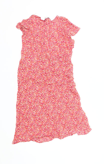 Dorothy Perkins Women’s Pink Floral Shift Dress Size 16 Knee Length